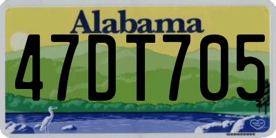AL license plate 47DT705