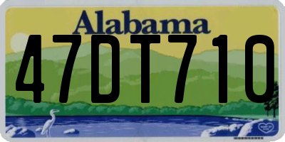AL license plate 47DT710