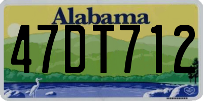 AL license plate 47DT712