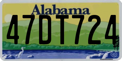 AL license plate 47DT724