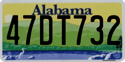 AL license plate 47DT732