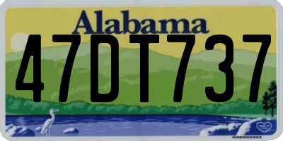 AL license plate 47DT737
