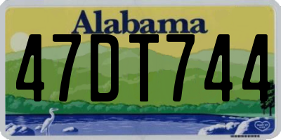 AL license plate 47DT744