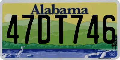 AL license plate 47DT746