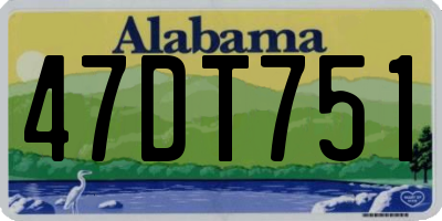 AL license plate 47DT751