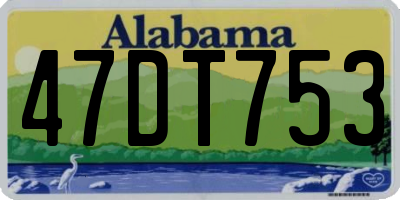 AL license plate 47DT753