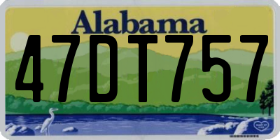 AL license plate 47DT757