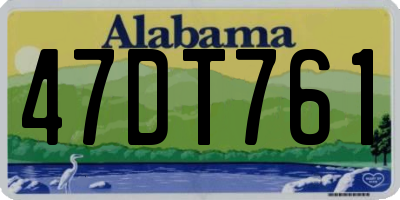 AL license plate 47DT761