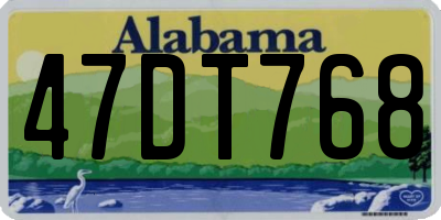 AL license plate 47DT768