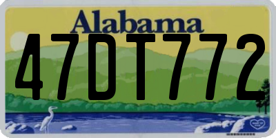 AL license plate 47DT772