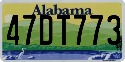 AL license plate 47DT773