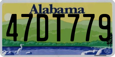 AL license plate 47DT779