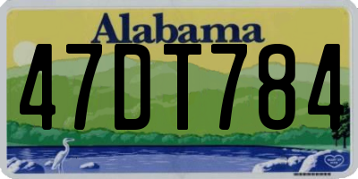 AL license plate 47DT784