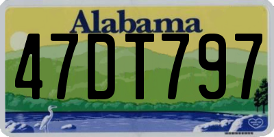 AL license plate 47DT797