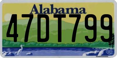 AL license plate 47DT799
