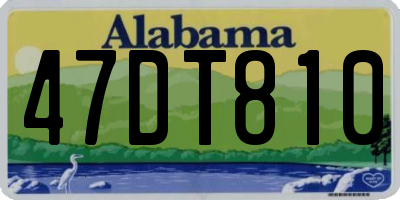 AL license plate 47DT810
