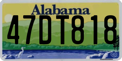 AL license plate 47DT818