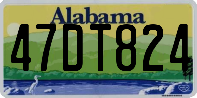AL license plate 47DT824