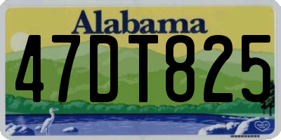 AL license plate 47DT825