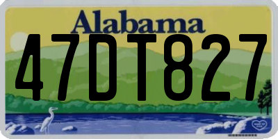 AL license plate 47DT827