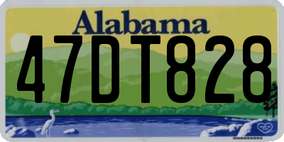 AL license plate 47DT828