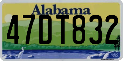 AL license plate 47DT832