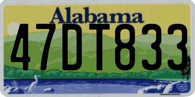 AL license plate 47DT833