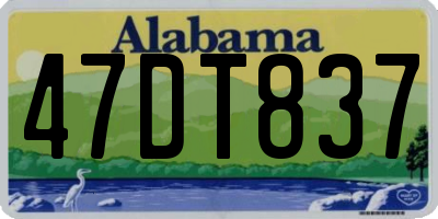 AL license plate 47DT837