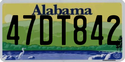 AL license plate 47DT842
