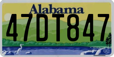 AL license plate 47DT847
