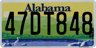 AL license plate 47DT848