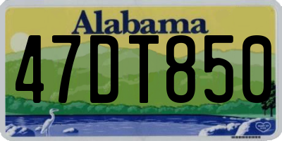 AL license plate 47DT850