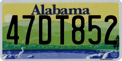 AL license plate 47DT852