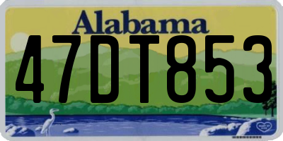 AL license plate 47DT853