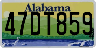 AL license plate 47DT859