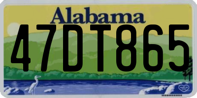 AL license plate 47DT865
