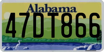AL license plate 47DT866