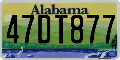 AL license plate 47DT877