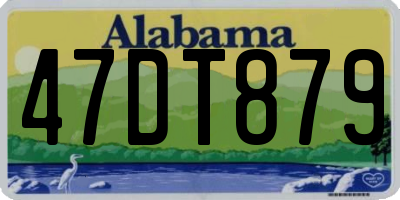 AL license plate 47DT879