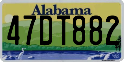 AL license plate 47DT882