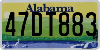 AL license plate 47DT883