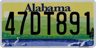 AL license plate 47DT891