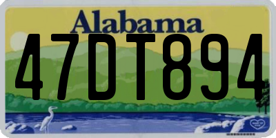AL license plate 47DT894