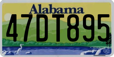 AL license plate 47DT895