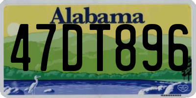 AL license plate 47DT896