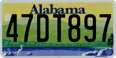 AL license plate 47DT897