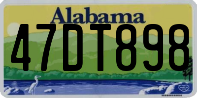AL license plate 47DT898