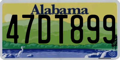 AL license plate 47DT899