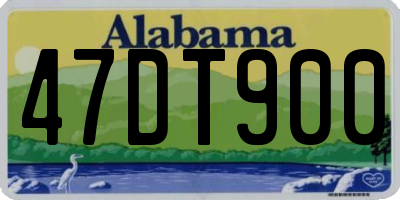 AL license plate 47DT900