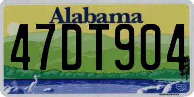 AL license plate 47DT904